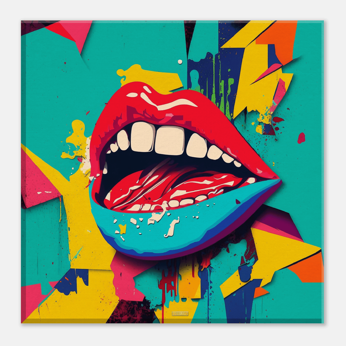 A Pop Art Mouth Canvas Canvas Prints in Accrington Number Plates Accrington IntelliPix