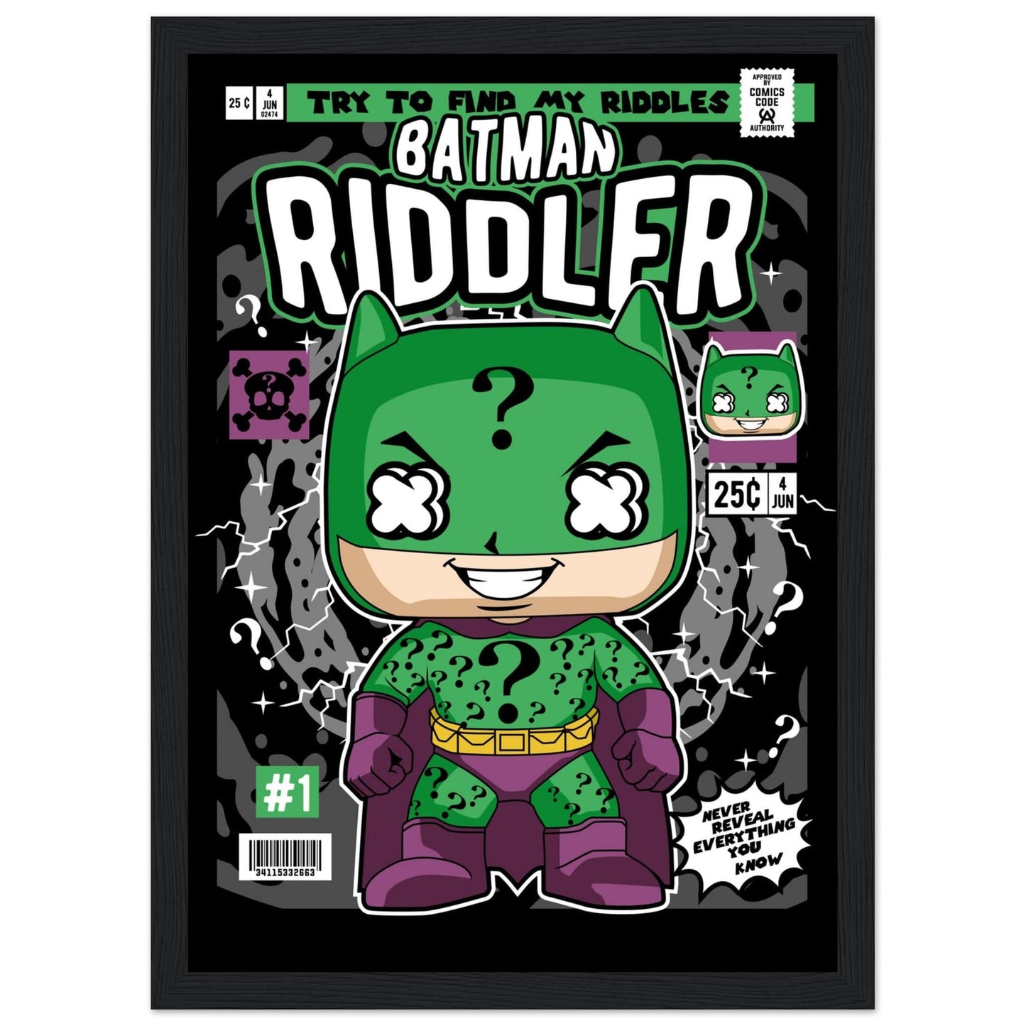Batman Riddler Character Framed Print Canvas Prints in Accrington Number Plates Accrington IntelliPix