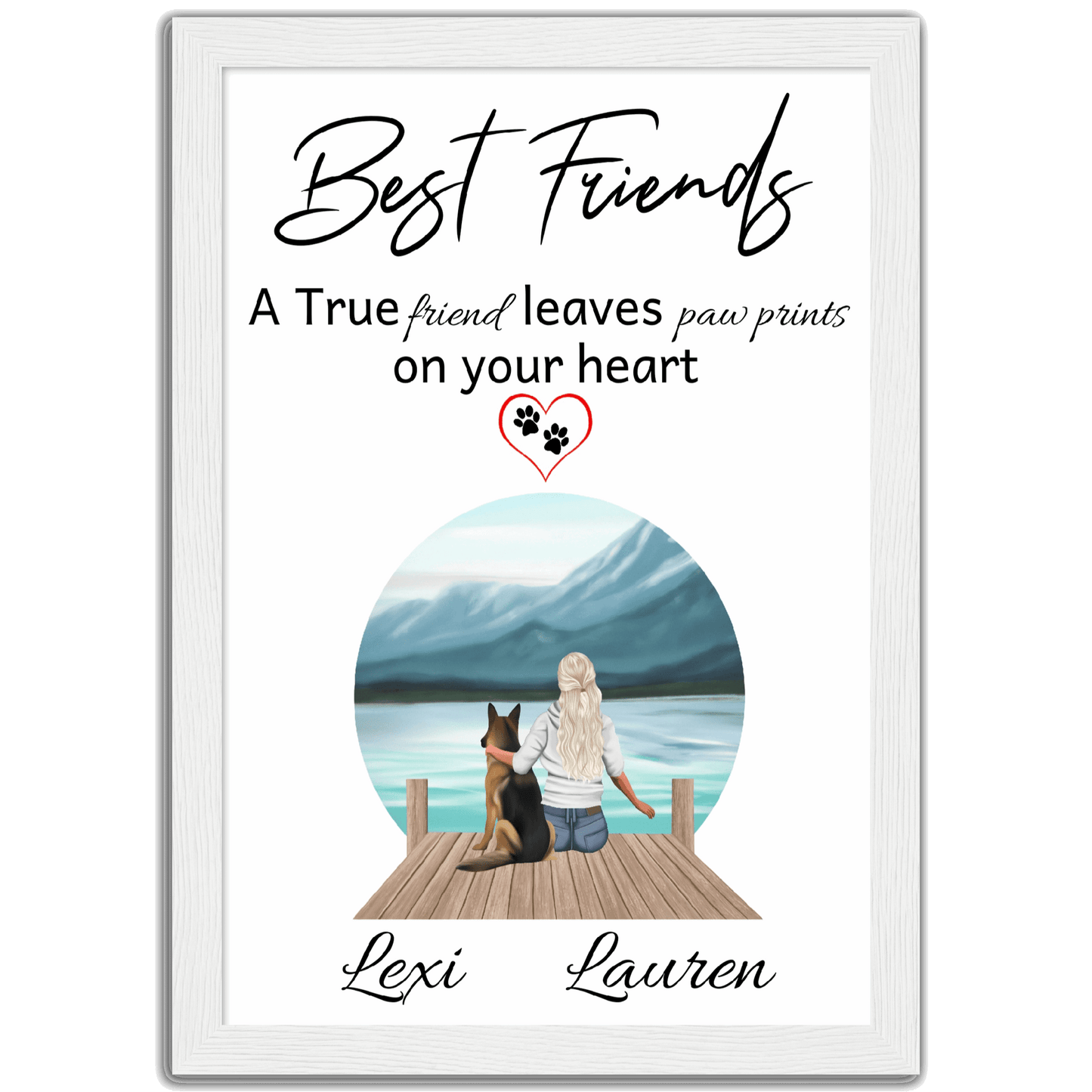 Best Friends Dog - Wooden Framed Print Canvas Prints in Accrington Number Plates Accrington IntelliPix