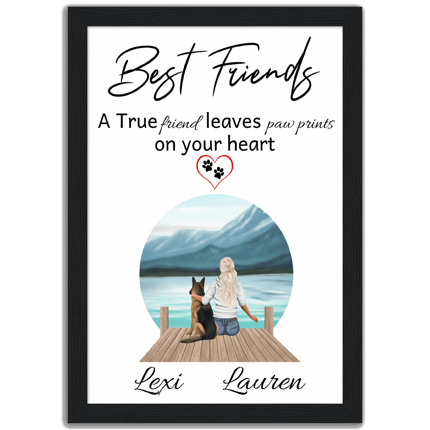 Best Friends Dog - Wooden Framed Print Canvas Prints in Accrington Number Plates Accrington IntelliPix