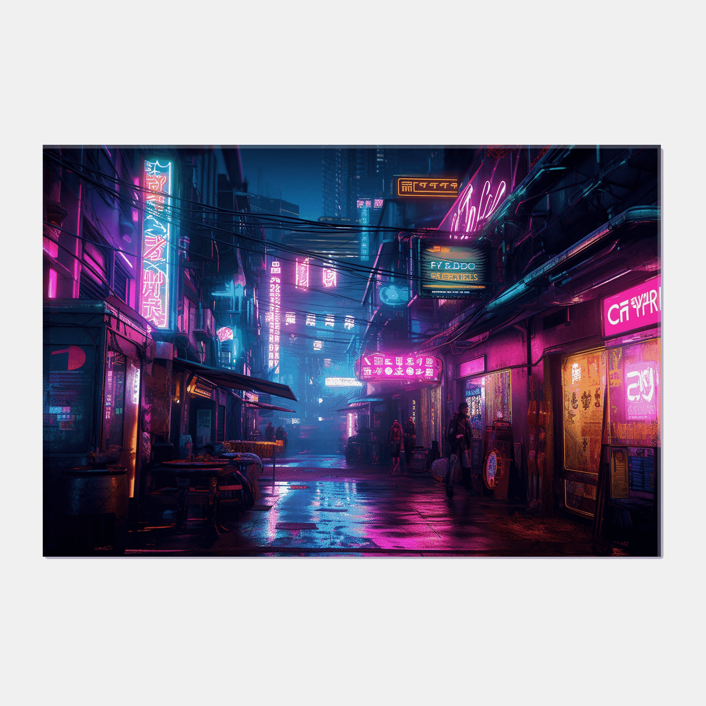 Cyberpunk Town Canvas Canvas Prints in Accrington Number Plates Accrington IntelliPix