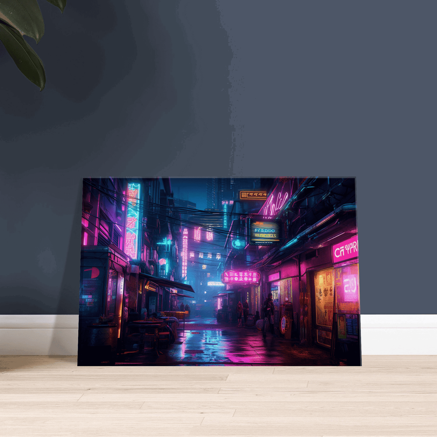 Cyberpunk Town Canvas Canvas Prints in Accrington Number Plates Accrington IntelliPix