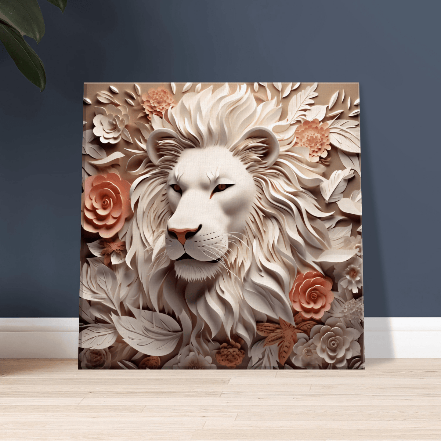 Floral Lion Canvas Canvas Prints in Accrington Number Plates Accrington IntelliPix
