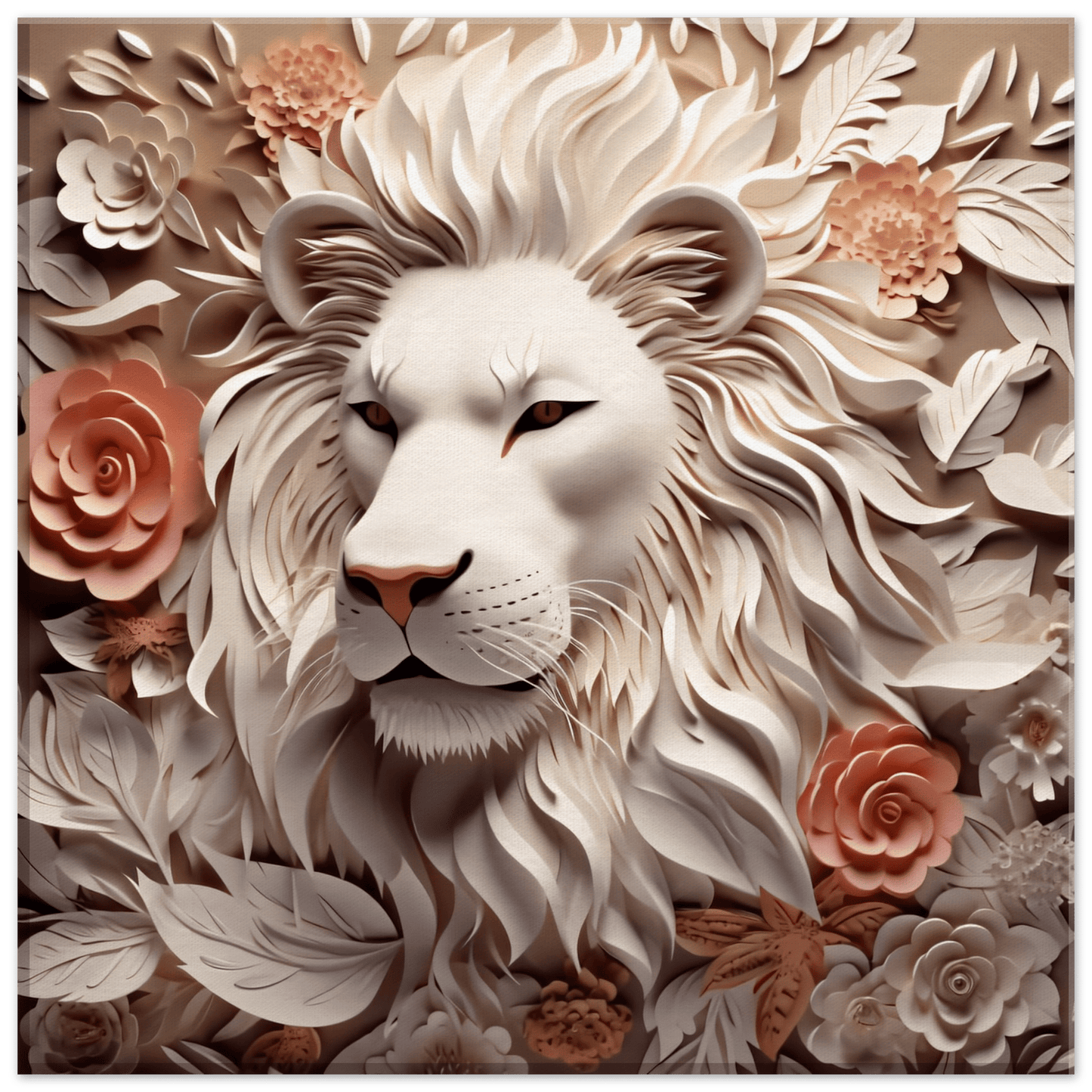 Floral Lion Canvas Canvas Prints in Accrington Number Plates Accrington IntelliPix