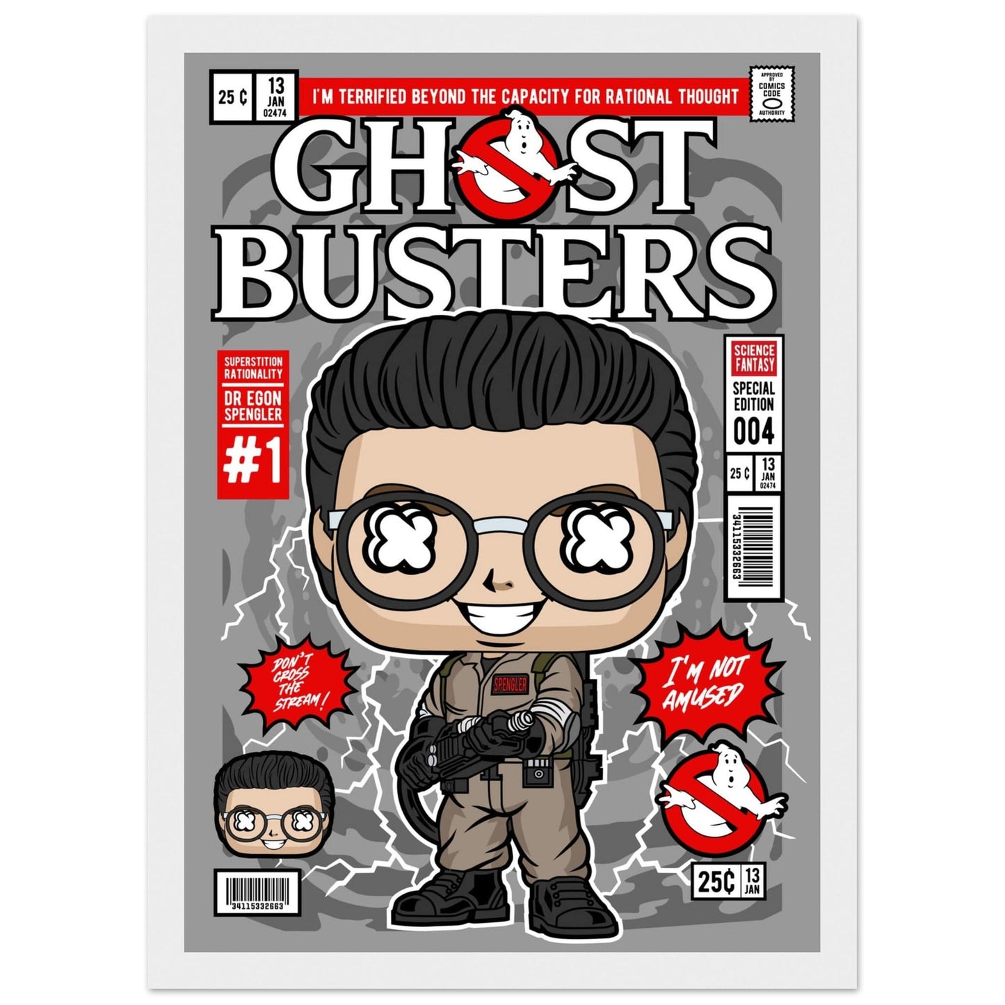Ghostbusters Egon Character Framed Print Canvas Prints in Accrington Number Plates Accrington IntelliPix
