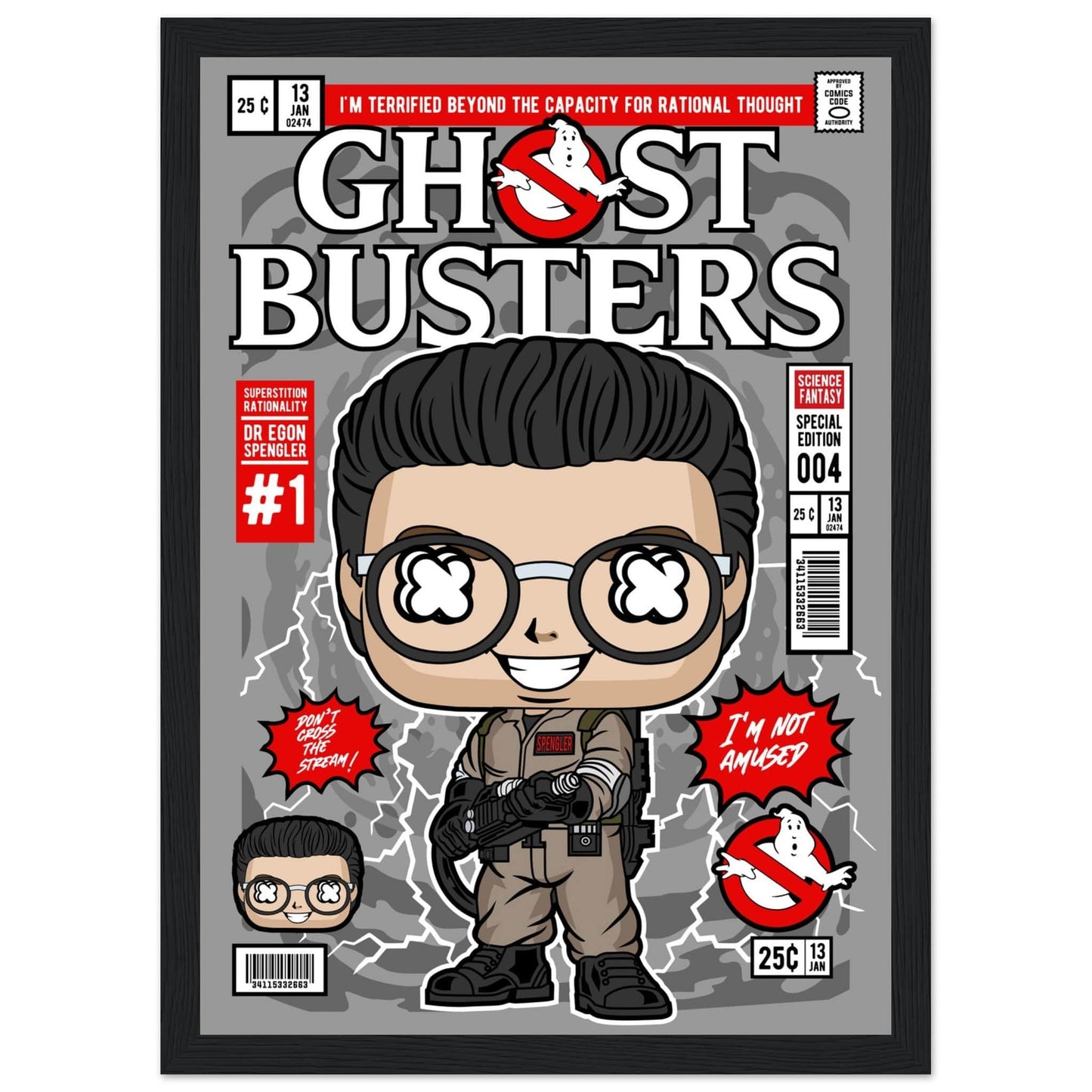 Ghostbusters Egon Character Framed Print Canvas Prints in Accrington Number Plates Accrington IntelliPix