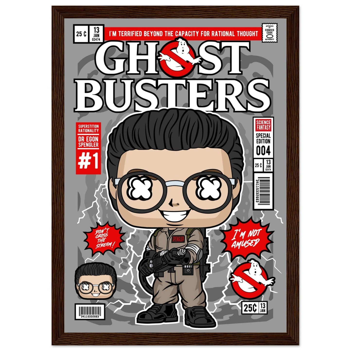 Ghostbusters Egon Character Framed Print Canvas Prints in Accrington Number Plates Accrington IntelliPix
