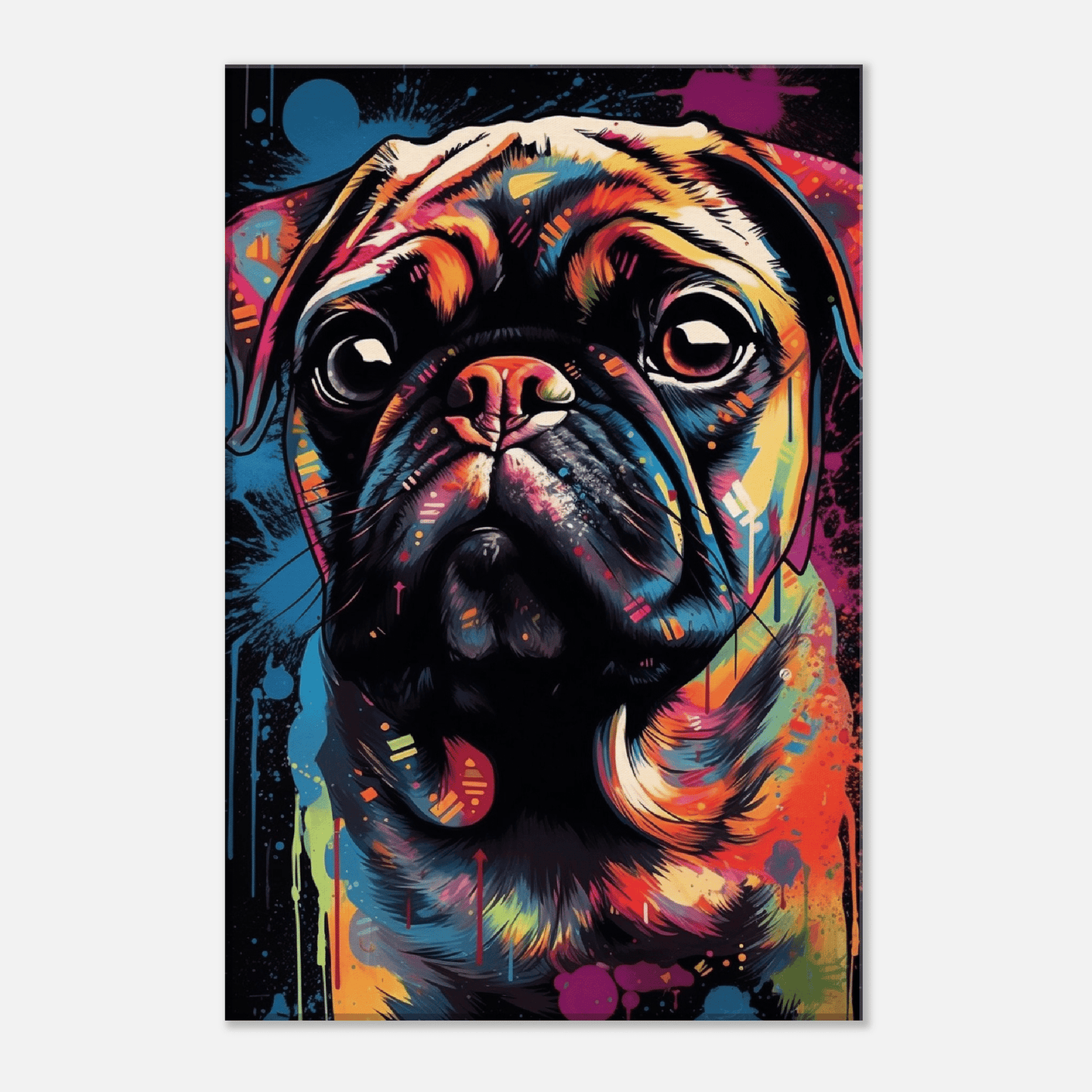 Graffiti Pug Canvas Canvas Prints in Accrington Number Plates Accrington IntelliPix