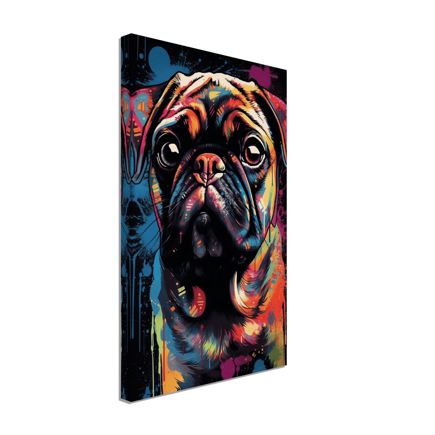 Graffiti Pug Canvas Canvas Prints in Accrington Number Plates Accrington IntelliPix