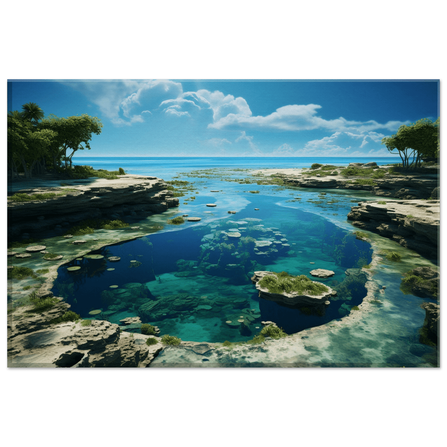 Great Blue Hole Canvas Canvas Prints in Accrington Number Plates Accrington IntelliPix