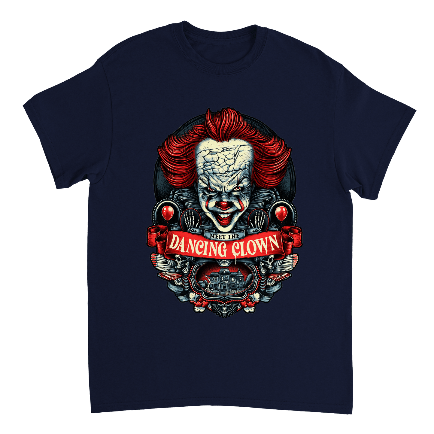 Halloween Dancing Clown Pennywise T-Shirt Canvas Prints in Accrington Number Plates Accrington IntelliPix