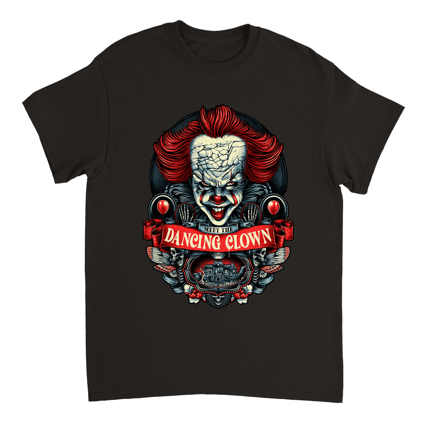 Halloween Dancing Clown Pennywise T-Shirt Canvas Prints in Accrington Number Plates Accrington IntelliPix