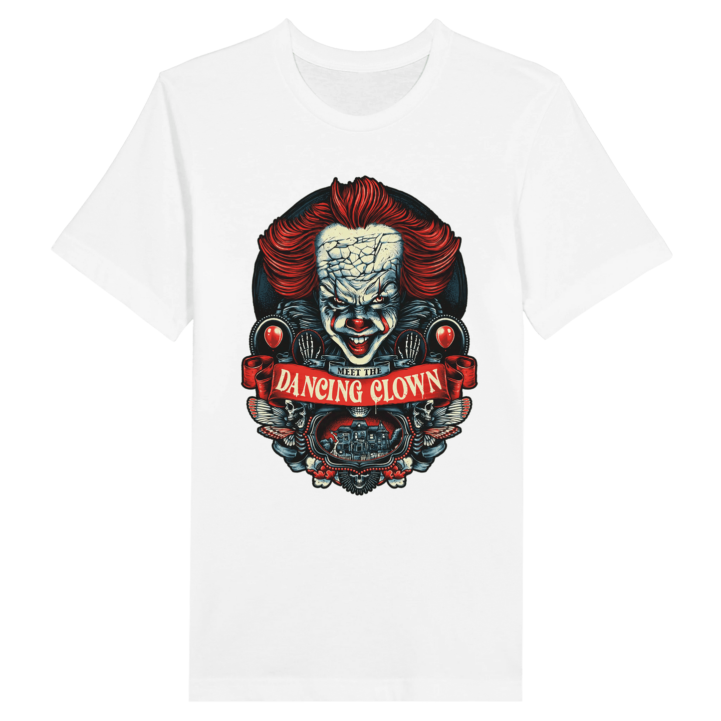 Halloween Dancing Clown Pennywise T-Shirt Canvas Prints in Accrington Number Plates Accrington IntelliPix