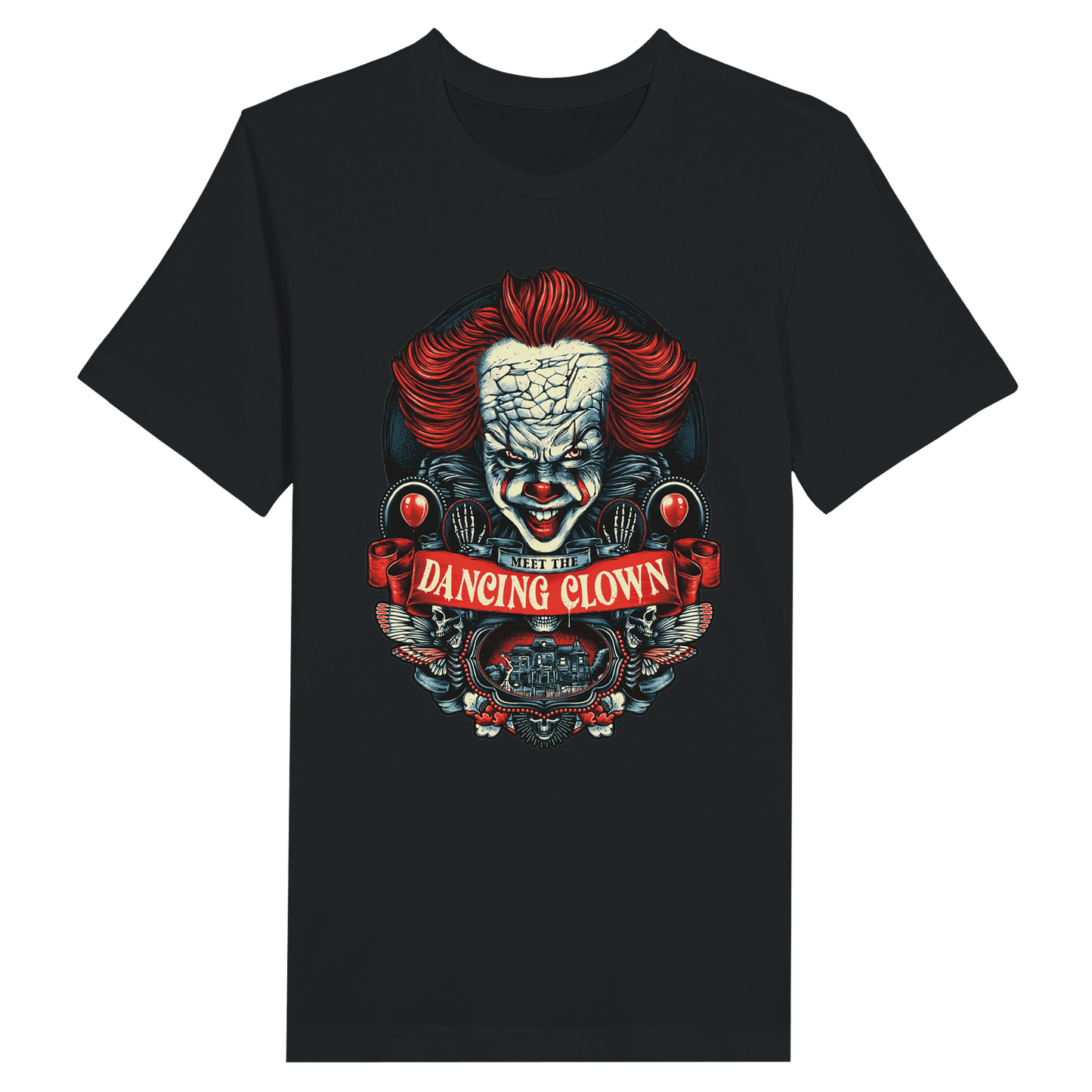 Halloween Dancing Clown Pennywise T-Shirt Canvas Prints in Accrington Number Plates Accrington IntelliPix
