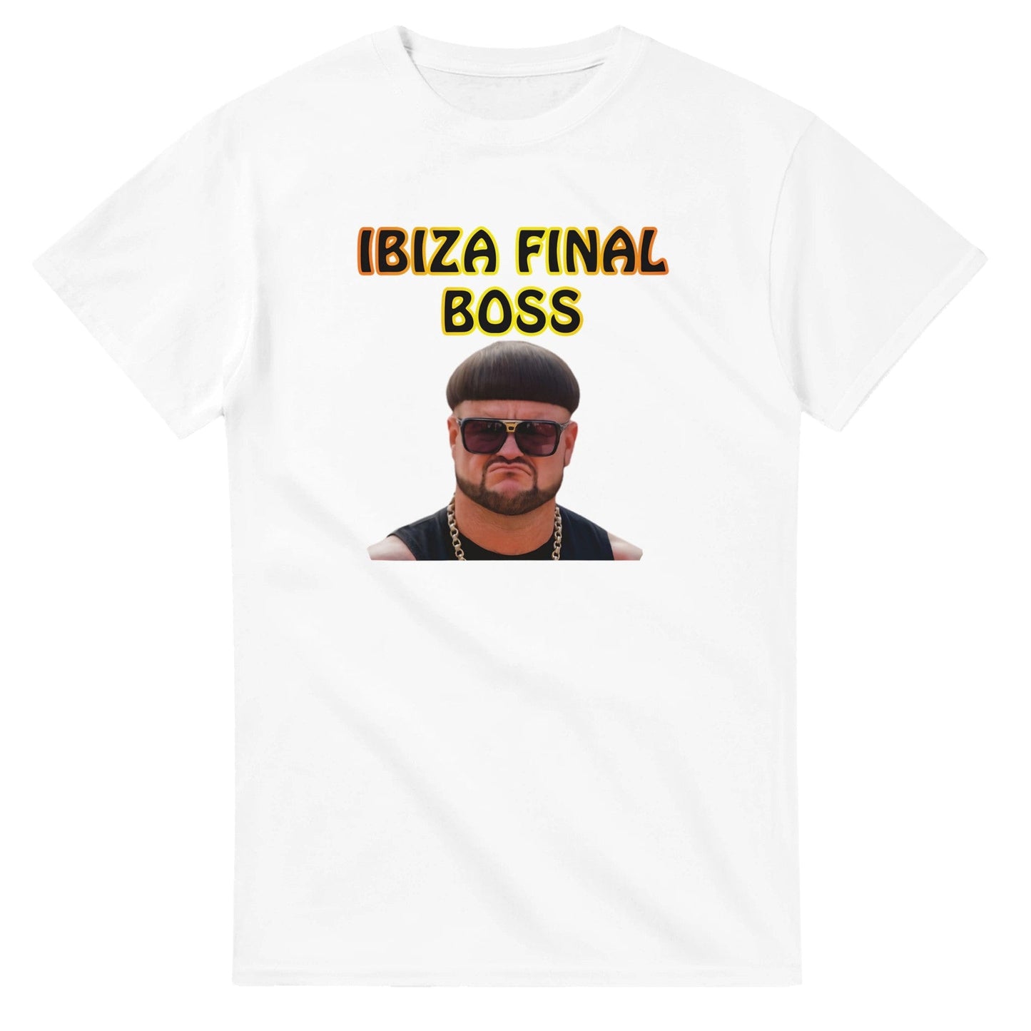 Ibiza Final Boss Meme Headshot T-Shirt Canvas Prints in Accrington Number Plates Accrington IntelliPix