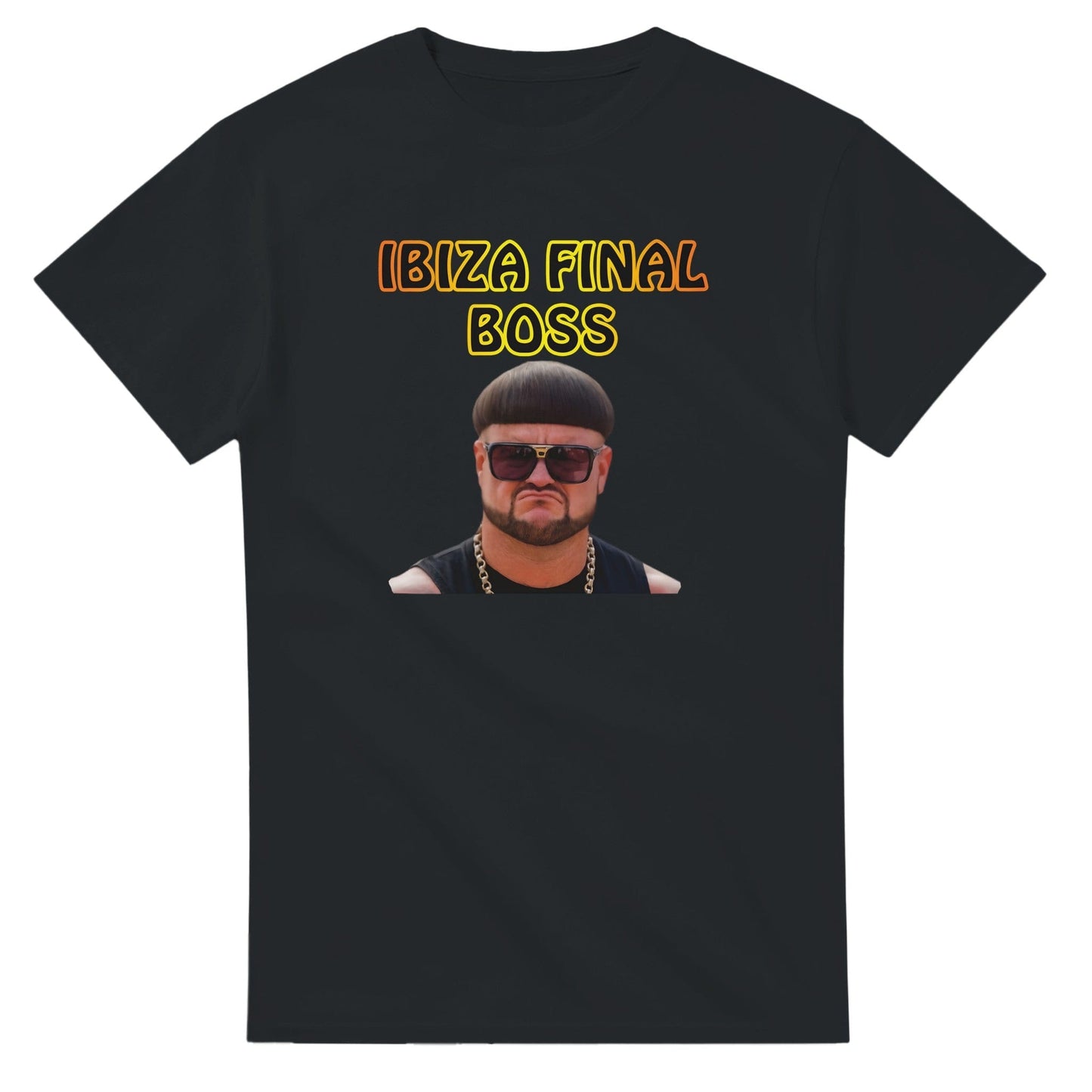 Ibiza Final Boss Meme Headshot T-Shirt Canvas Prints in Accrington Number Plates Accrington IntelliPix