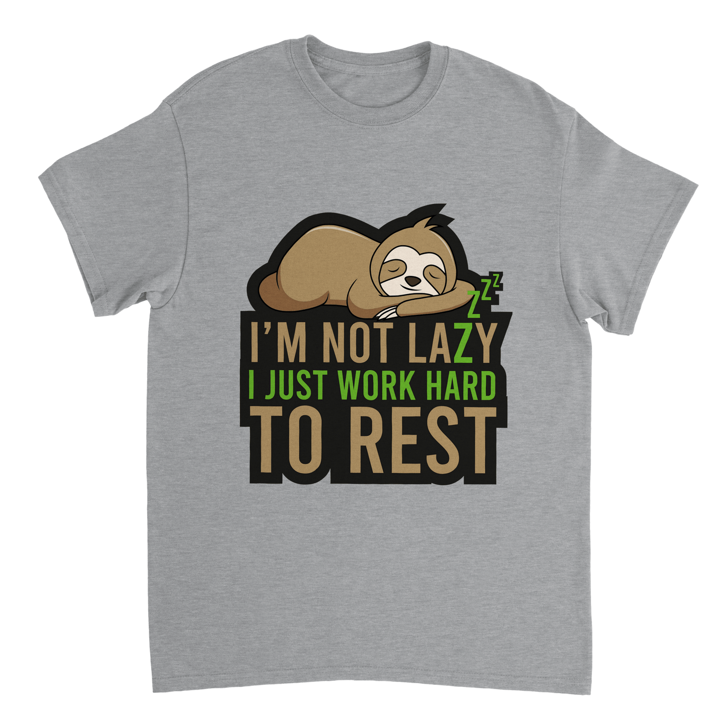 Im Not Lazy Sloth T Shirt Canvas Prints in Accrington Number Plates Accrington IntelliPix