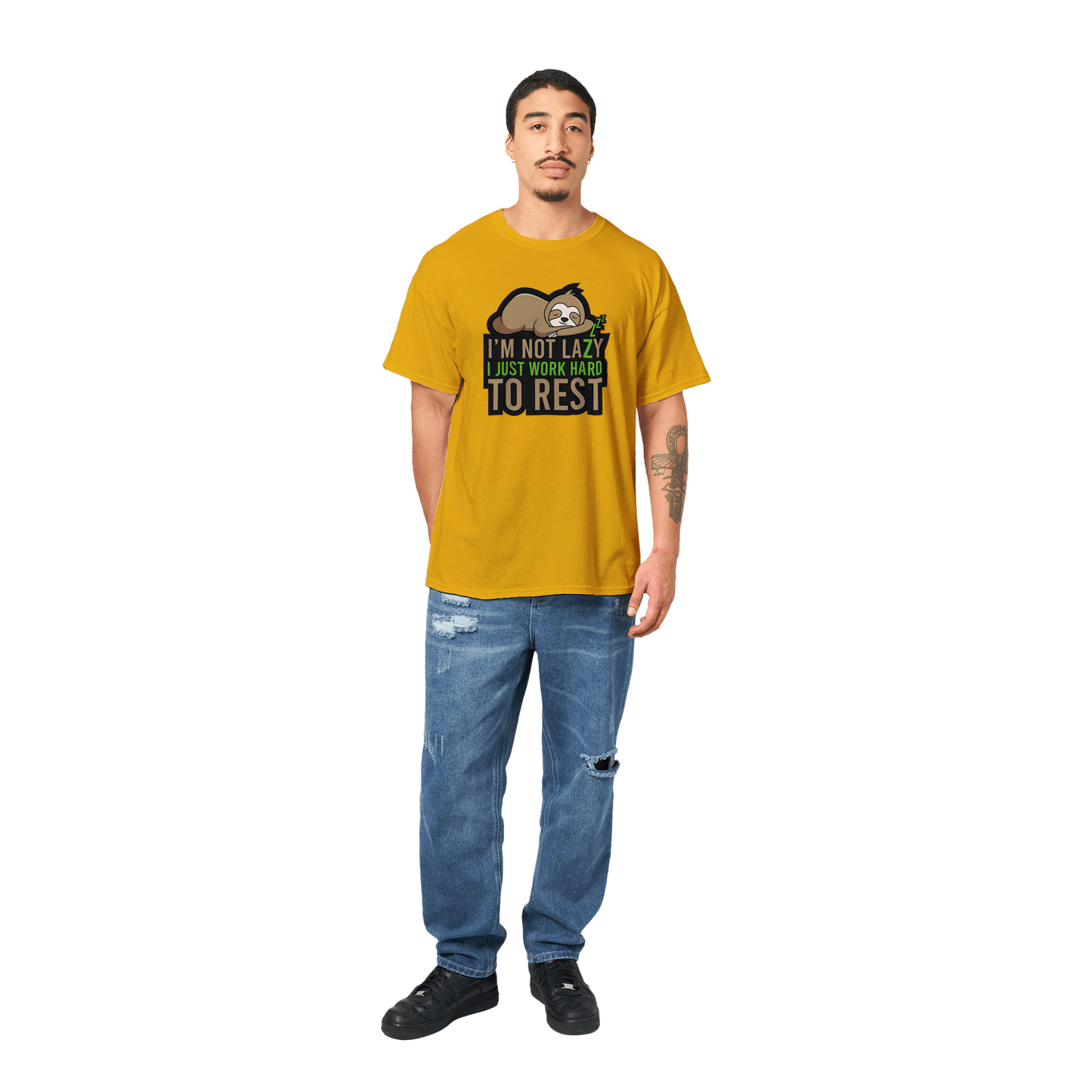 Im Not Lazy Sloth T Shirt Canvas Prints in Accrington Number Plates Accrington IntelliPix