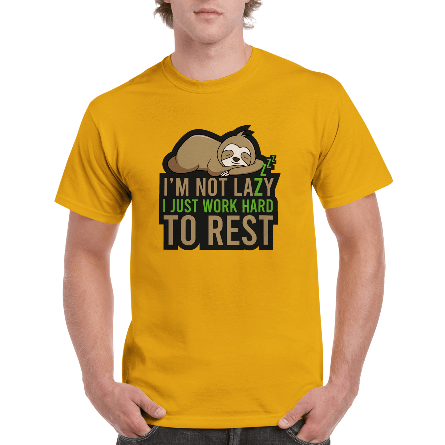 Im Not Lazy Sloth T Shirt Canvas Prints in Accrington Number Plates Accrington IntelliPix