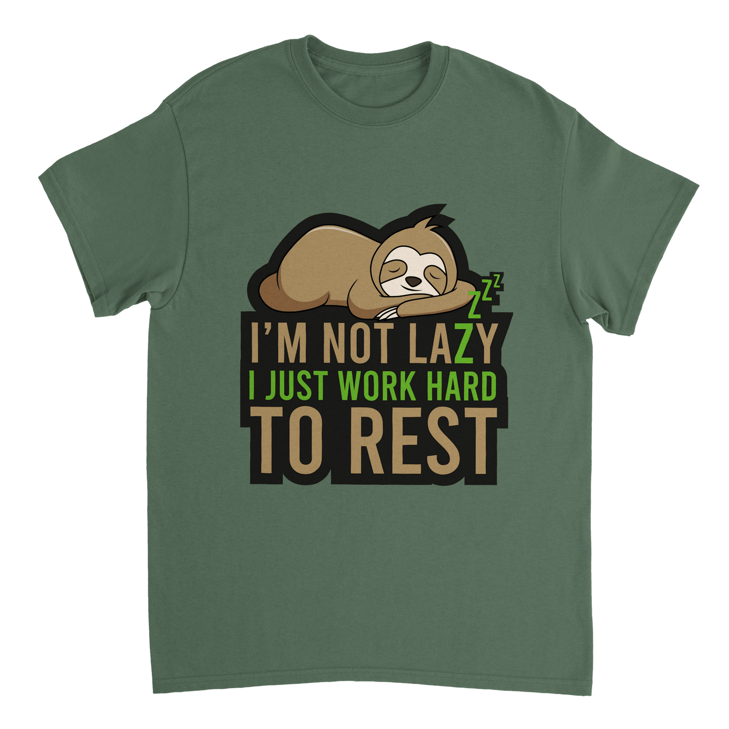 Im Not Lazy Sloth T Shirt Canvas Prints in Accrington Number Plates Accrington IntelliPix