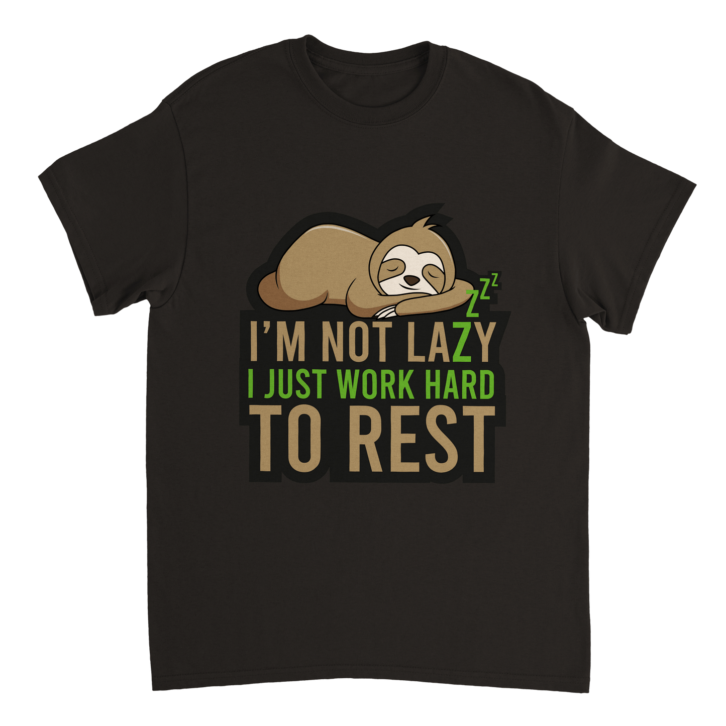 Im Not Lazy Sloth T Shirt Canvas Prints in Accrington Number Plates Accrington IntelliPix