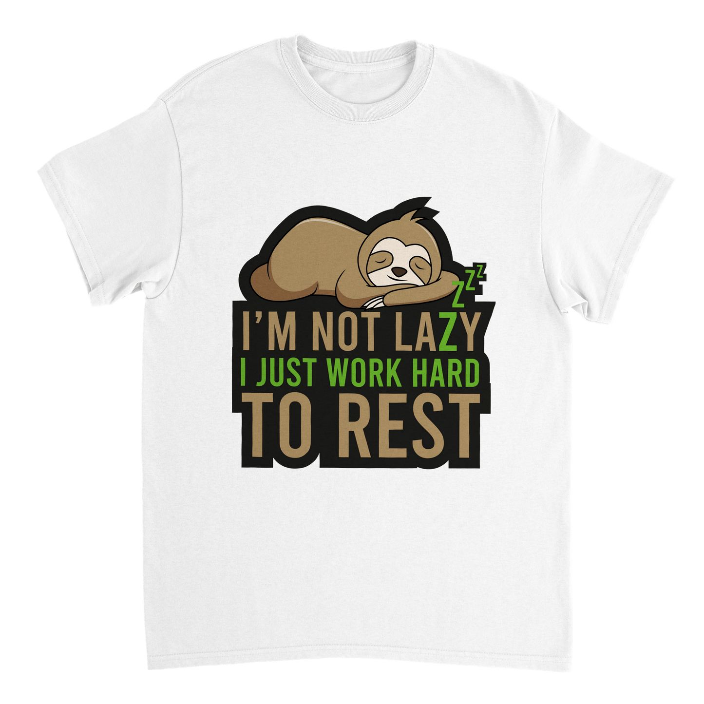 Im Not Lazy Sloth T Shirt Canvas Prints in Accrington Number Plates Accrington IntelliPix