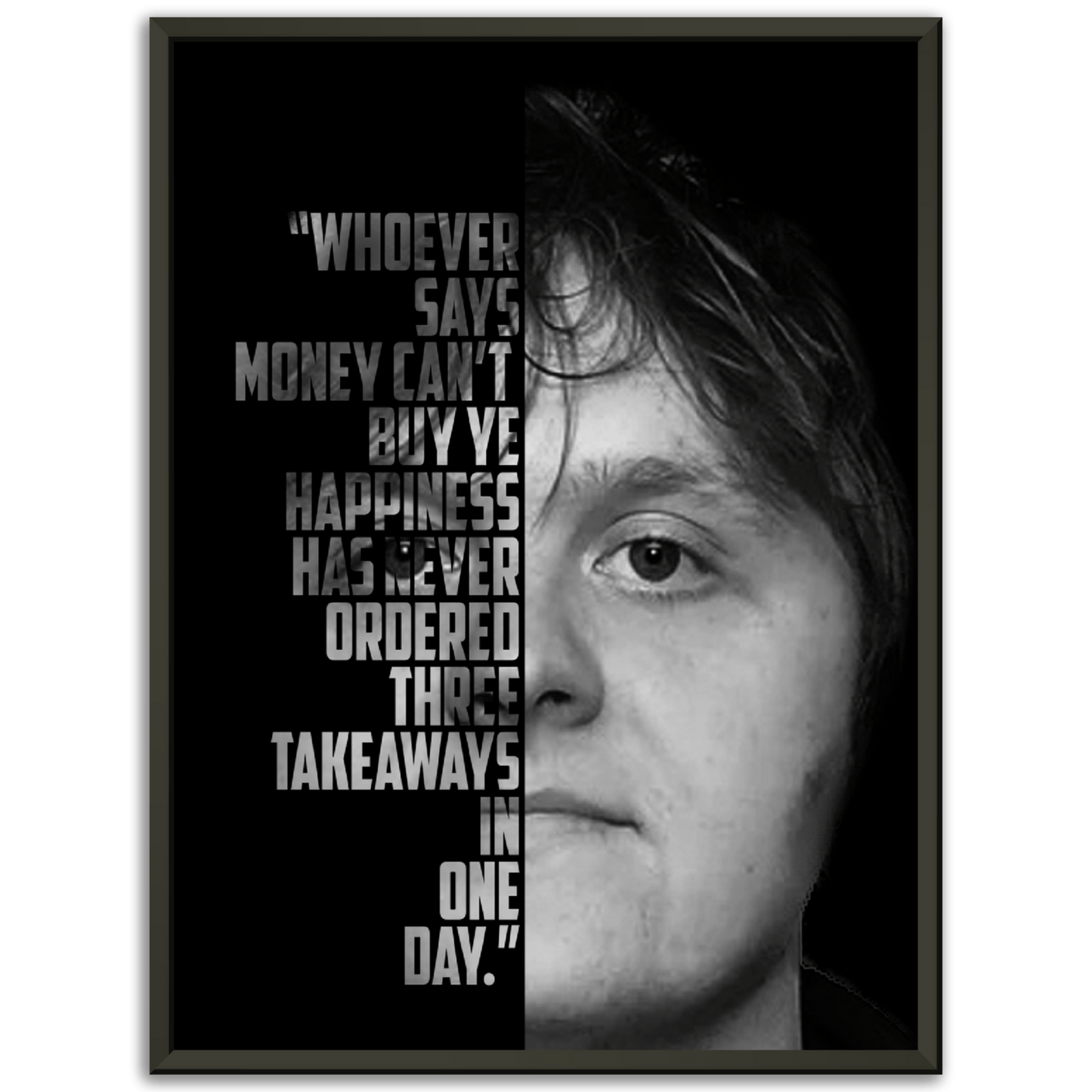 Lewis Capaldi Metal Framed Print Canvas Prints in Accrington Number Plates Accrington IntelliPix