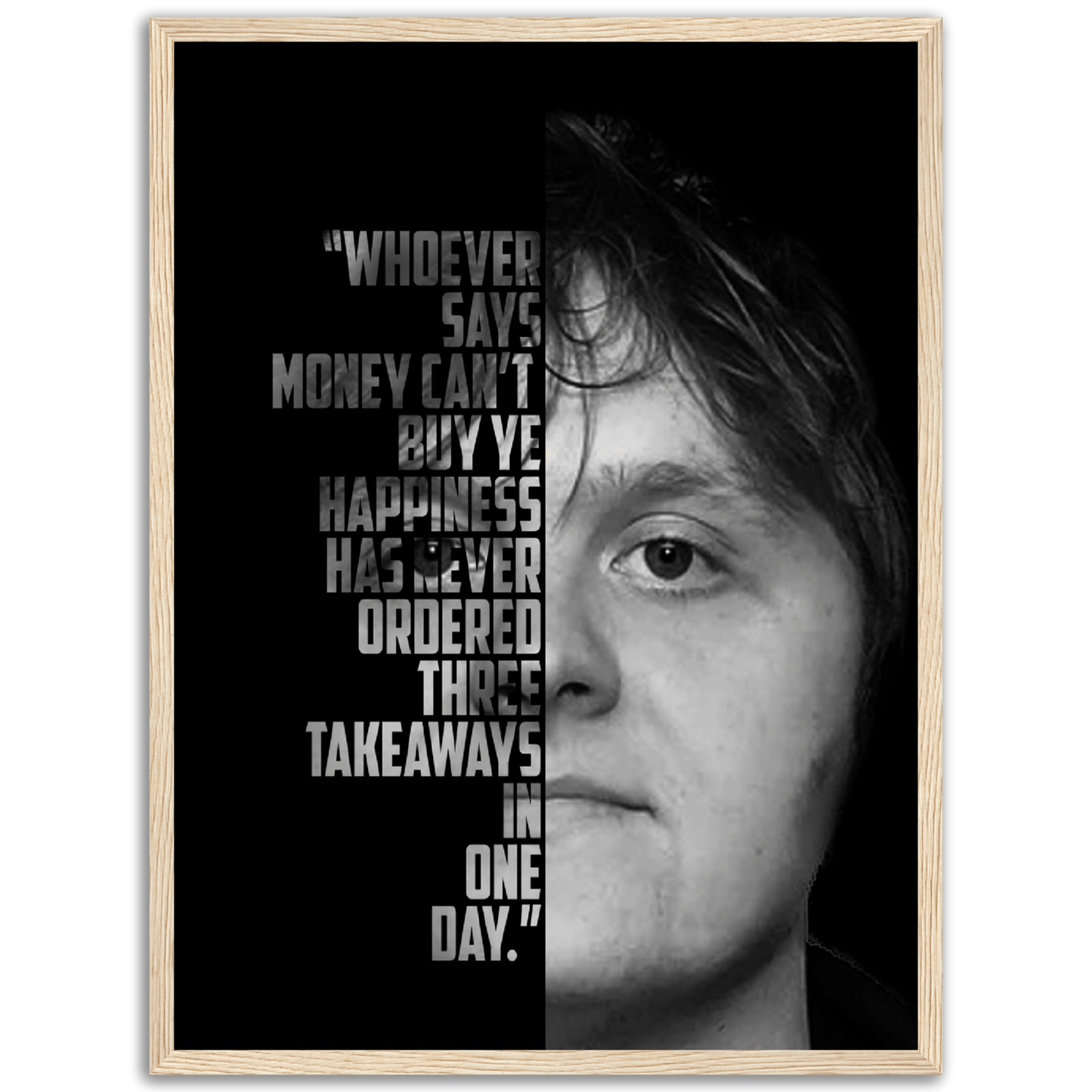Lewis Capaldi Wooden Framed Print Canvas Prints in Accrington Number Plates Accrington IntelliPix