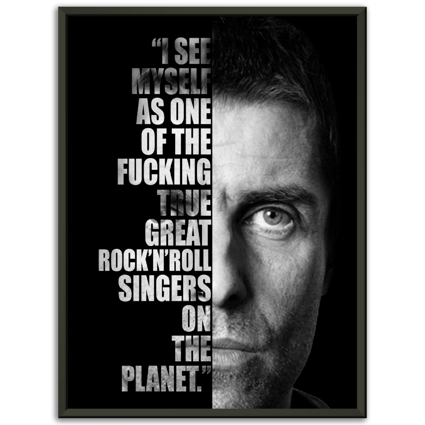 Liam Gallagher Metal Framed Print Canvas Prints in Accrington Number Plates Accrington IntelliPix
