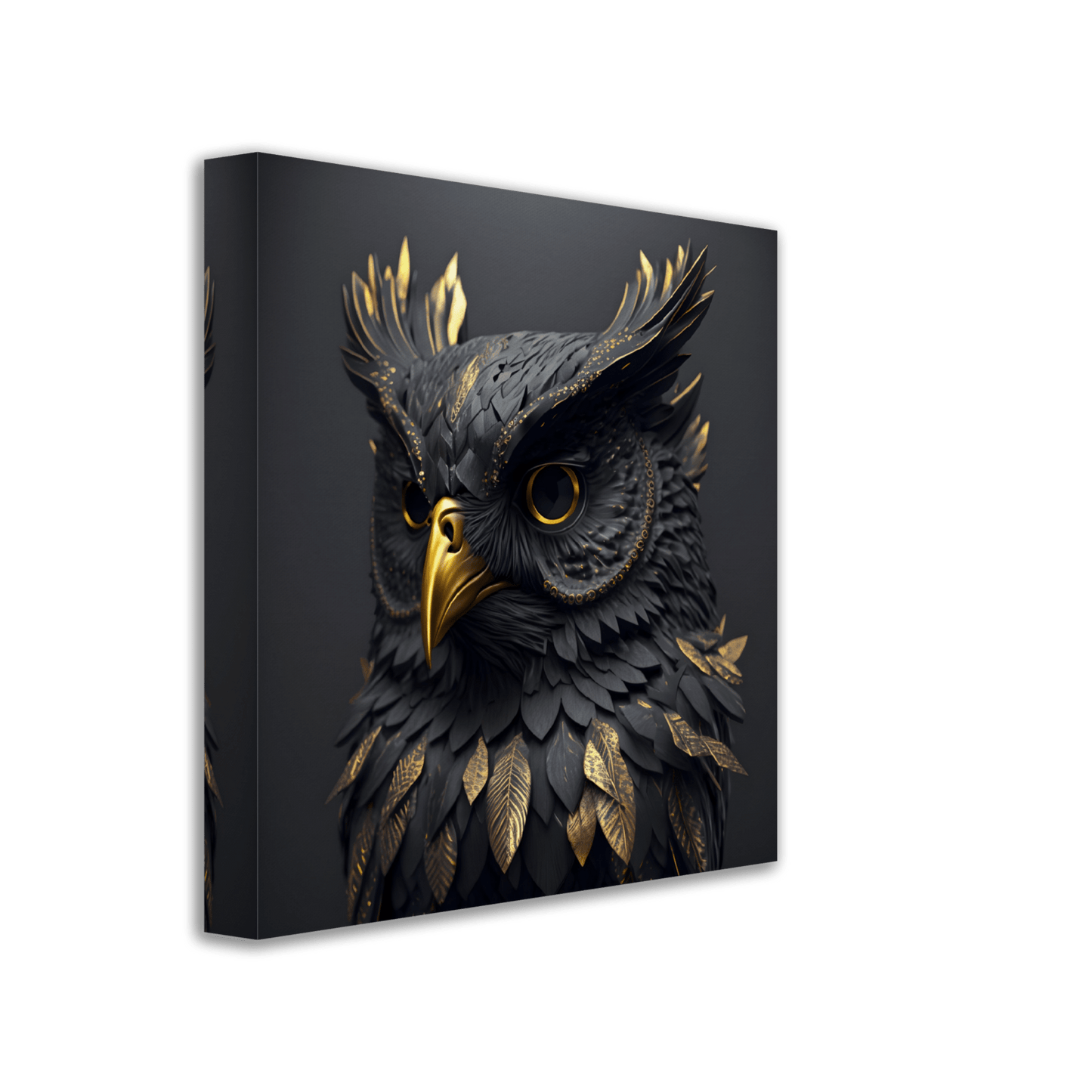 Midnight Gold Owl Canvas Canvas Prints in Accrington Number Plates Accrington IntelliPix