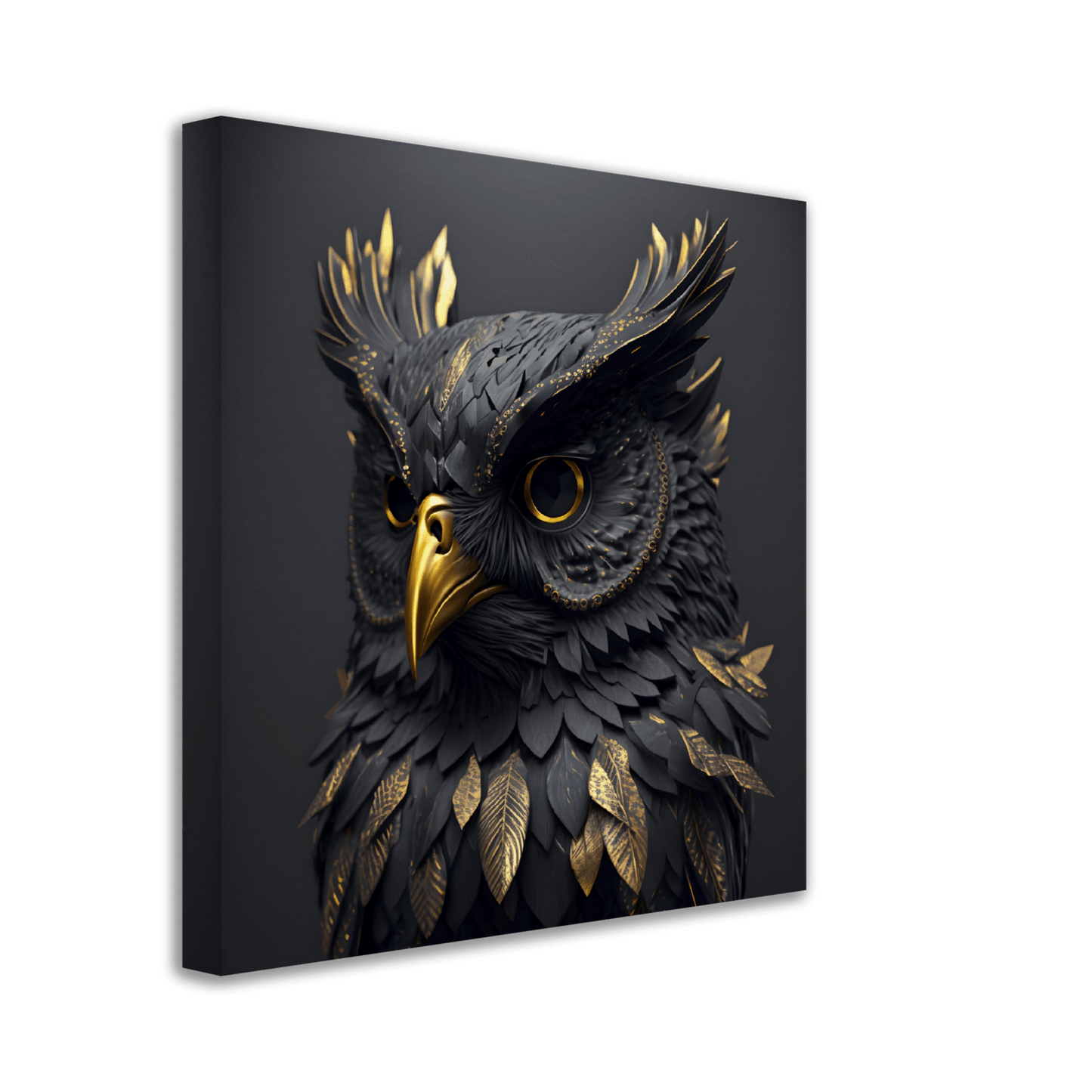 Midnight Gold Owl Canvas Canvas Prints in Accrington Number Plates Accrington IntelliPix