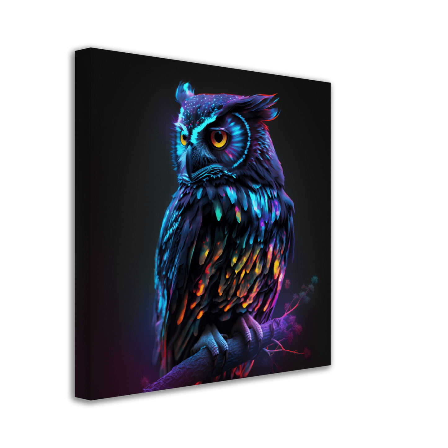 Midnight Rainbow Owl Canvas Canvas Prints in Accrington Number Plates Accrington IntelliPix