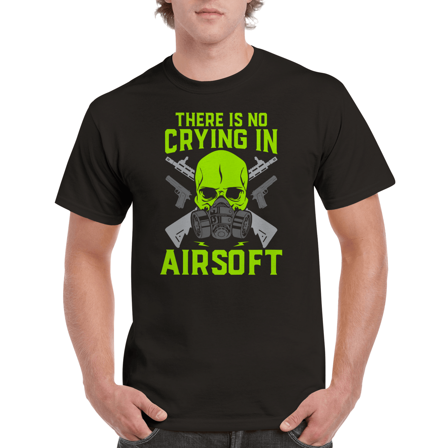 No Crying in Airsoft T Shirt Canvas Prints in Accrington Number Plates Accrington IntelliPix