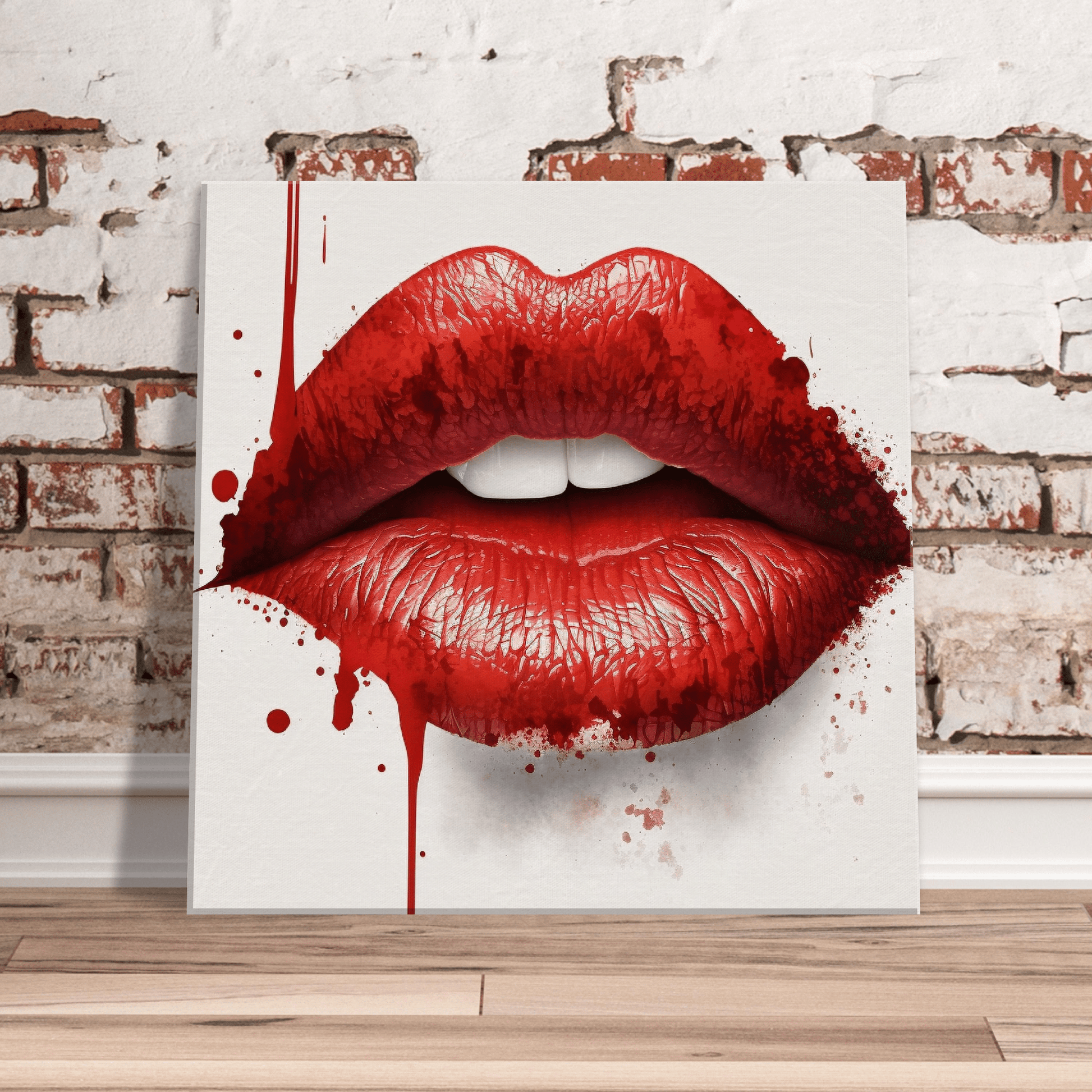 Red Lips Canvas Canvas Prints in Accrington Number Plates Accrington IntelliPix