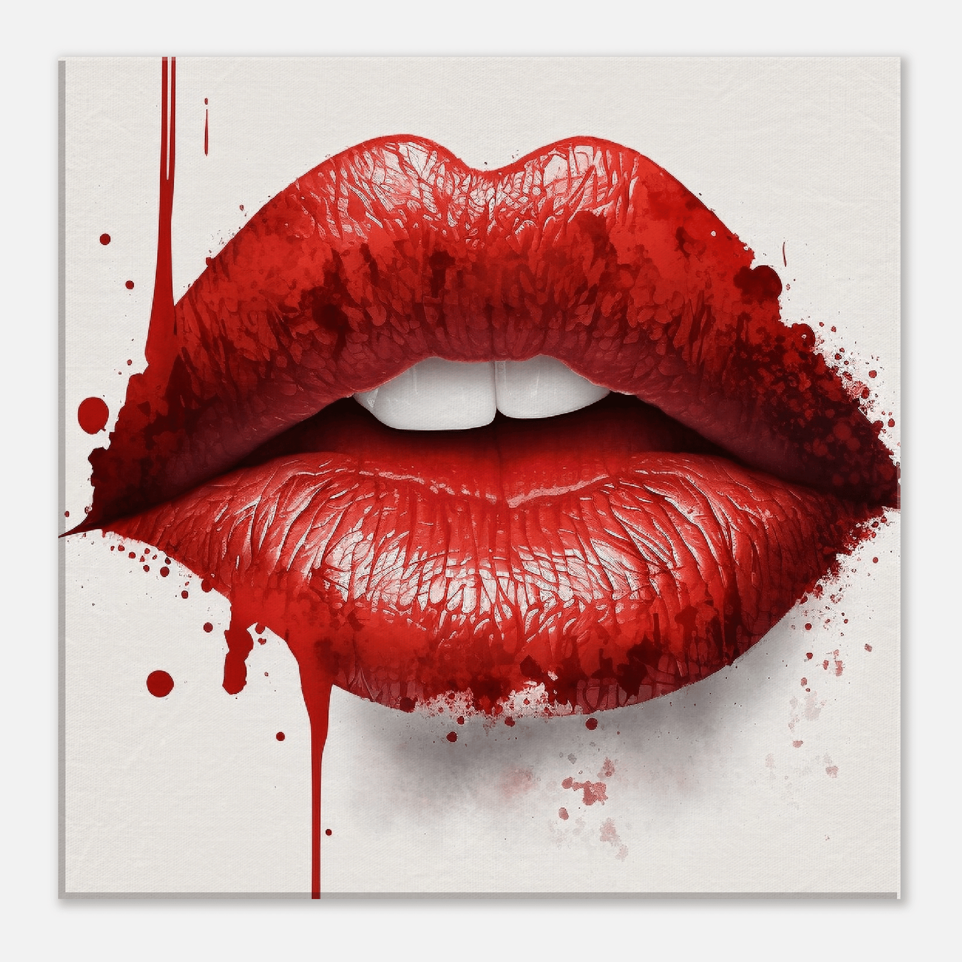 Red Lips Canvas Canvas Prints in Accrington Number Plates Accrington IntelliPix