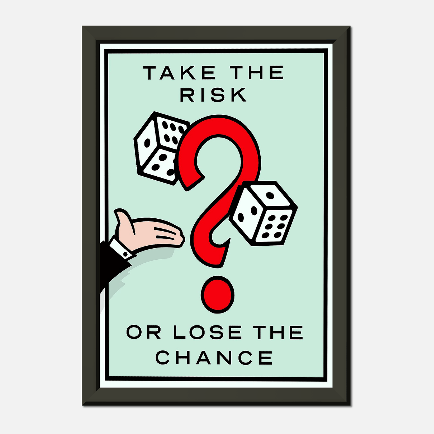 Take The Risk Or Lose The Chance Metal Framed Print Canvas Prints in Accrington Number Plates Accrington IntelliPix
