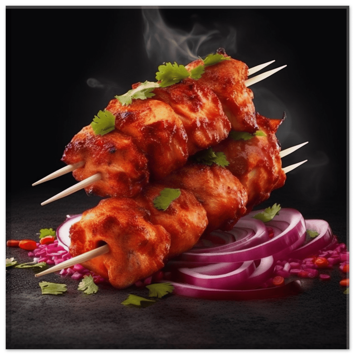 Tandoori Chicken Kebab Canvas Canvas Prints in Accrington Number Plates Accrington IntelliPix