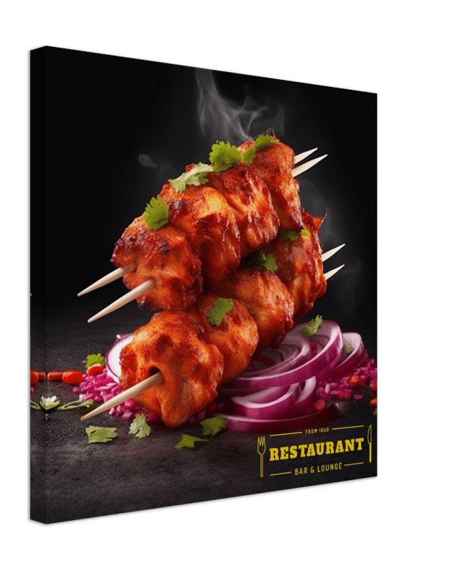 Tandoori Chicken Kebab Canvas Canvas Prints in Accrington Number Plates Accrington IntelliPix