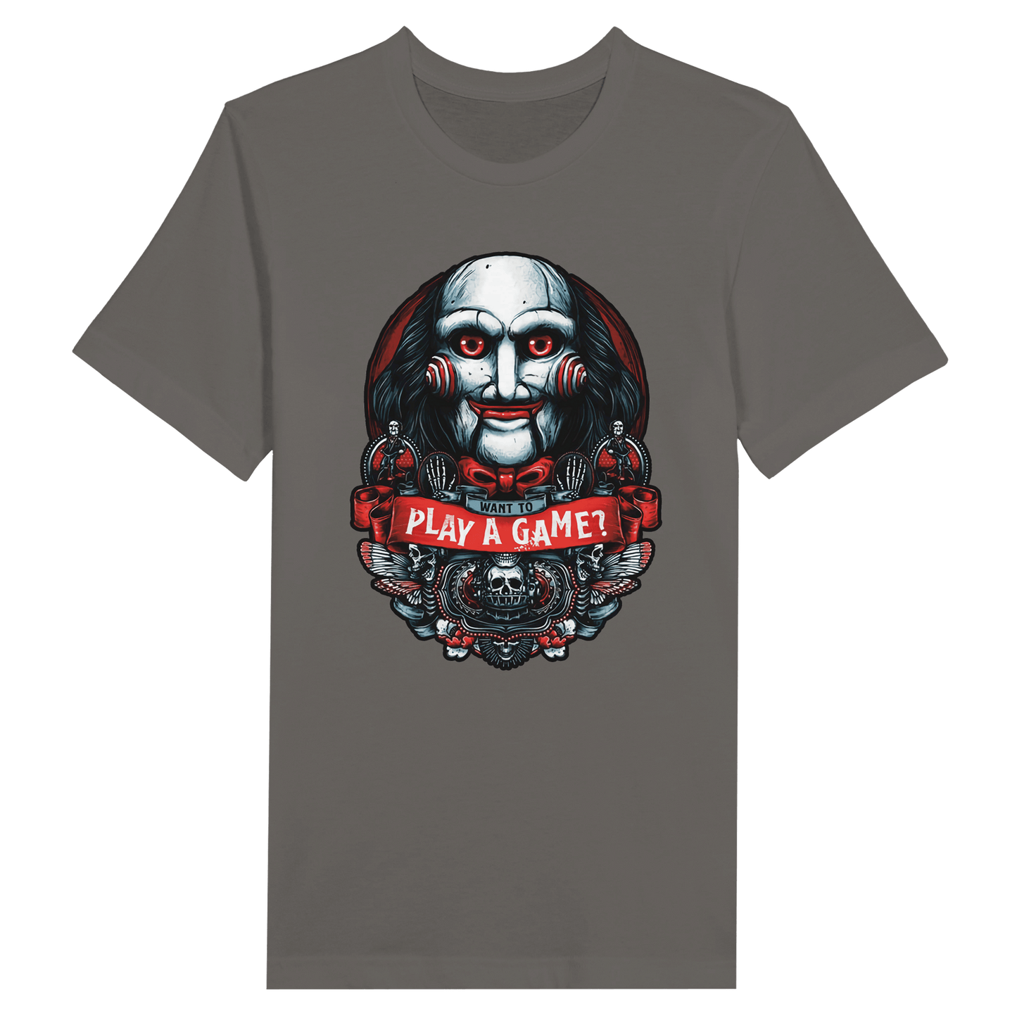 Want To Play A Game? Saw T-Shirt Canvas Prints in Accrington Number Plates Accrington IntelliPix