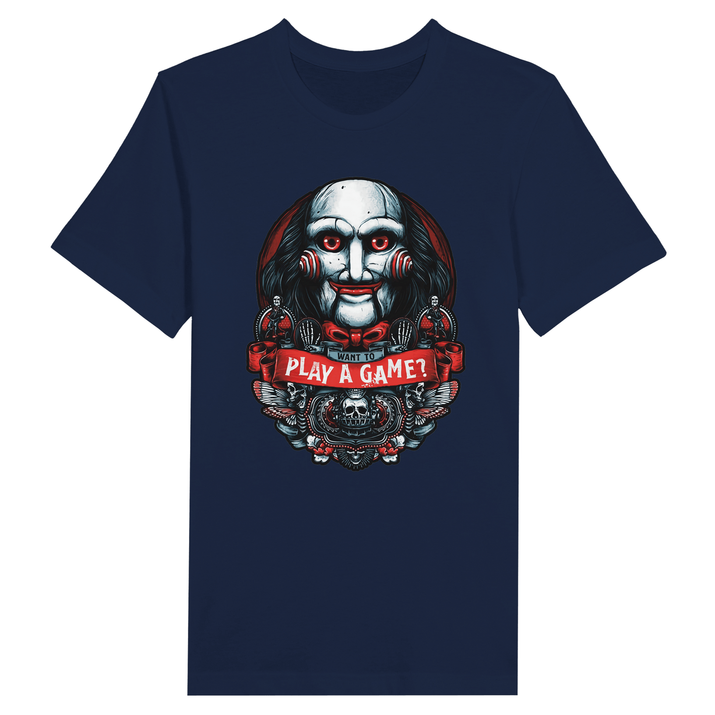 Want To Play A Game? Saw T-Shirt Canvas Prints in Accrington Number Plates Accrington IntelliPix