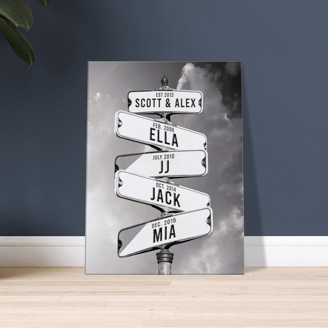 Personalised Street Sign Canvas - Created in Accrington