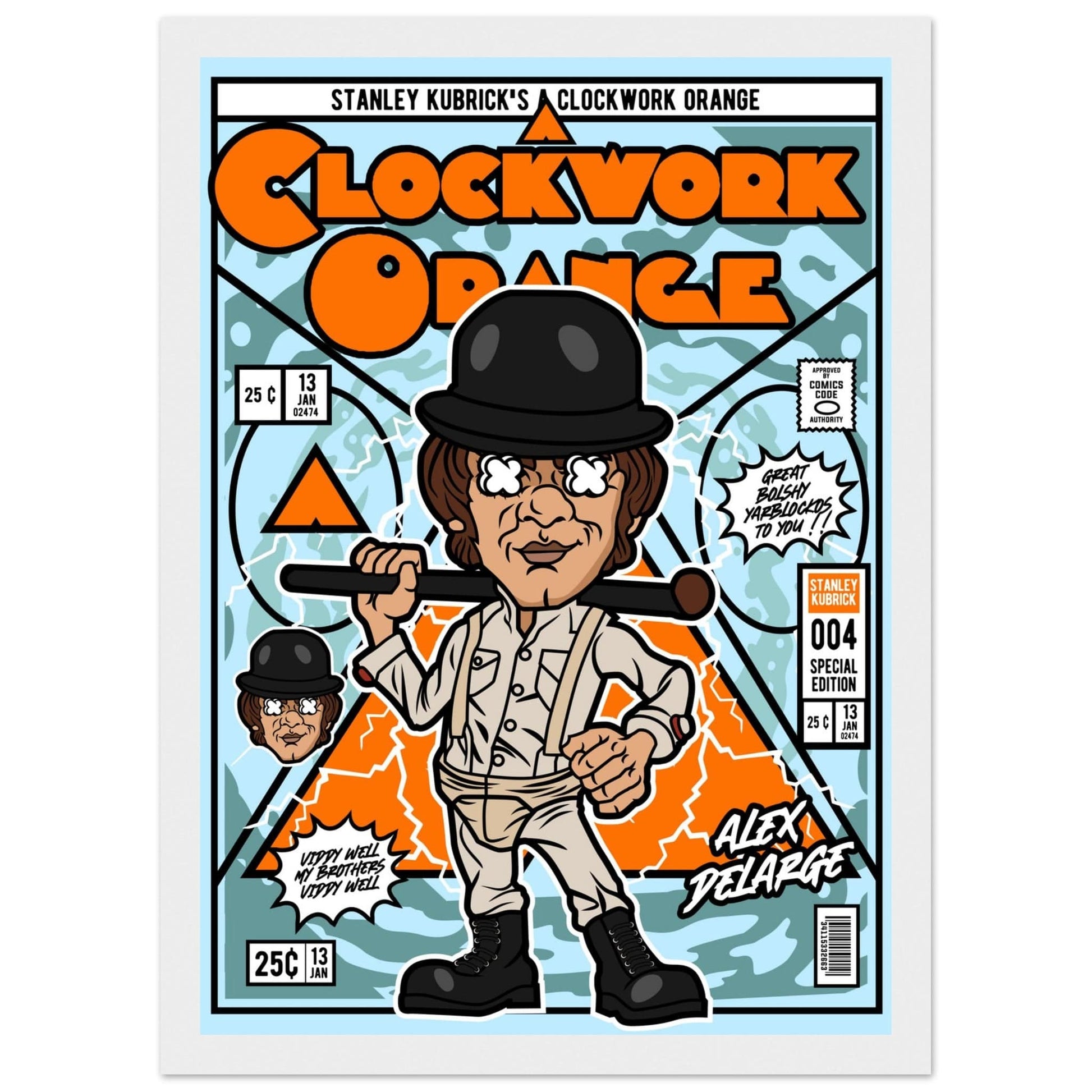 A Clockwork Orange Character Framed Print Canvas Prints in Accrington Number Plates Accrington IntelliPix