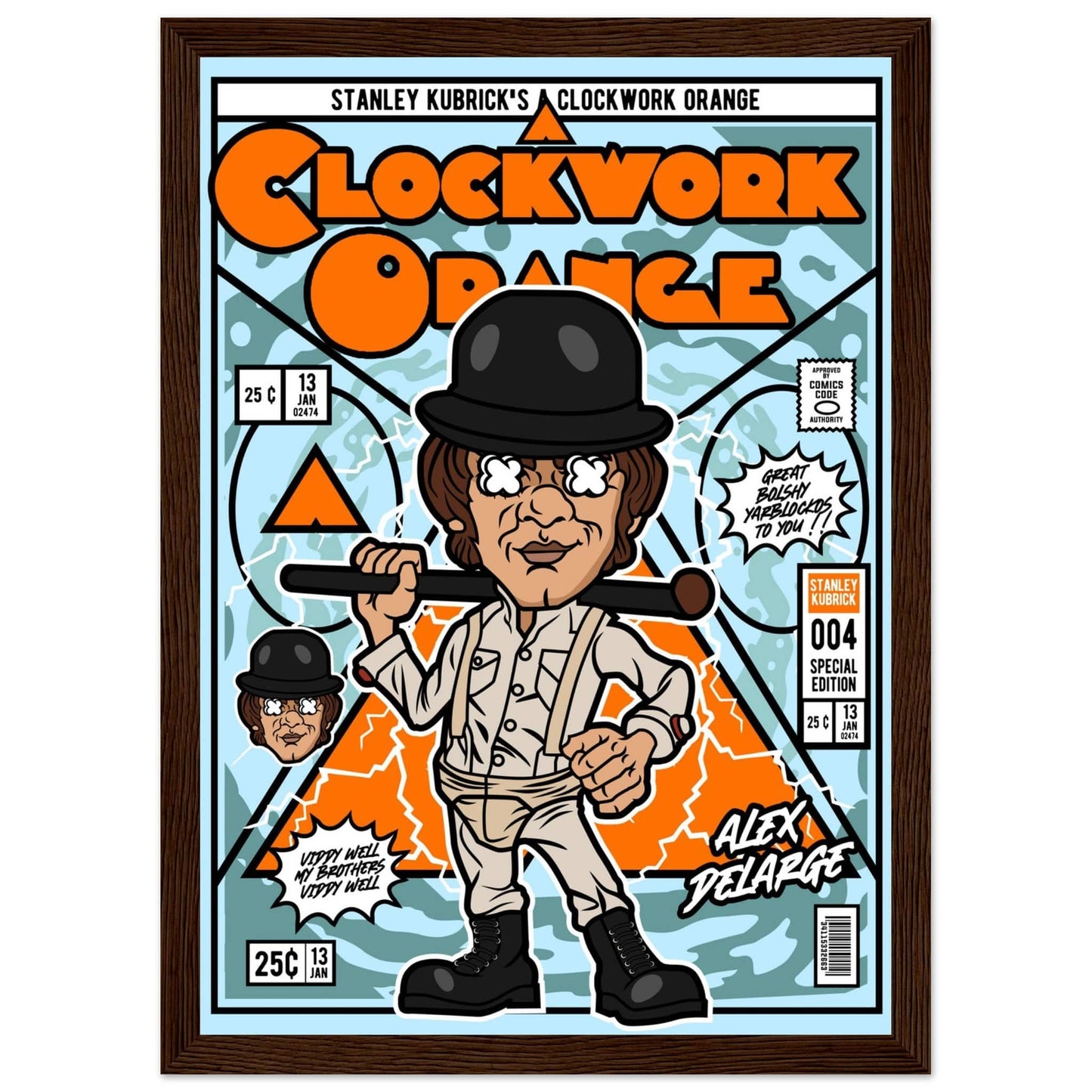 A Clockwork Orange Character Framed Print Canvas Prints in Accrington Number Plates Accrington IntelliPix