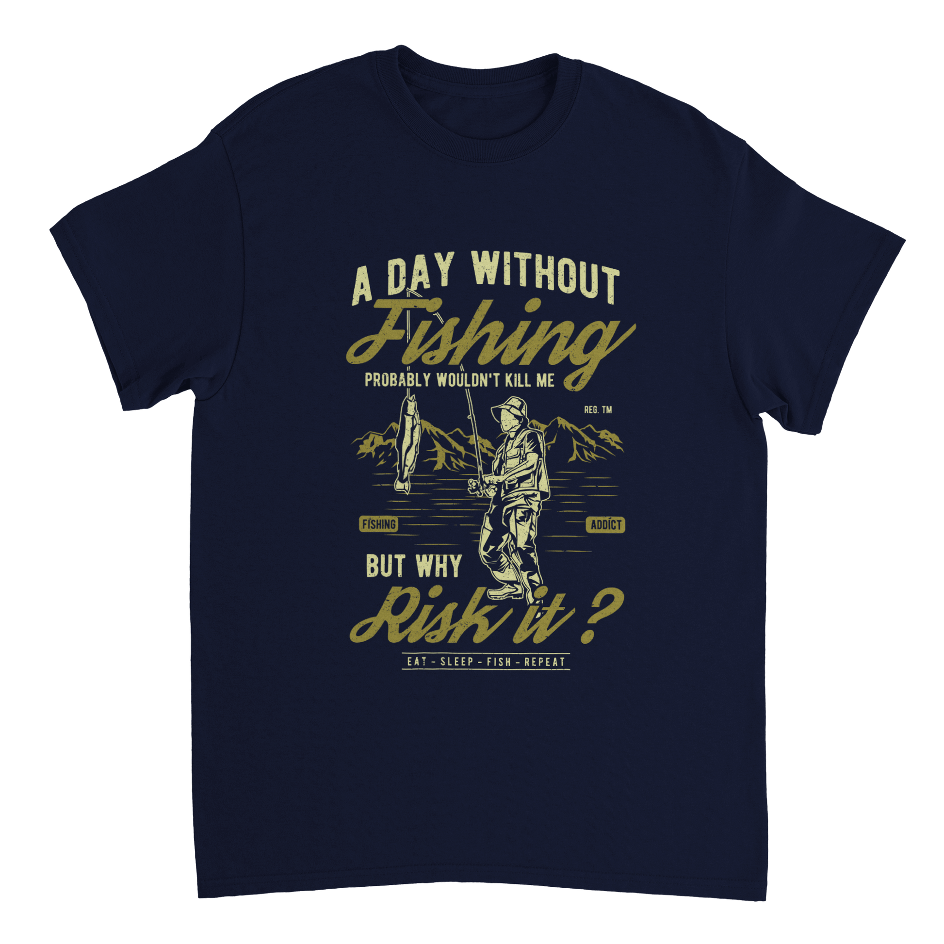 A Day Without Fishing T Shirt Canvas Prints in Accrington Number Plates Accrington IntelliPix