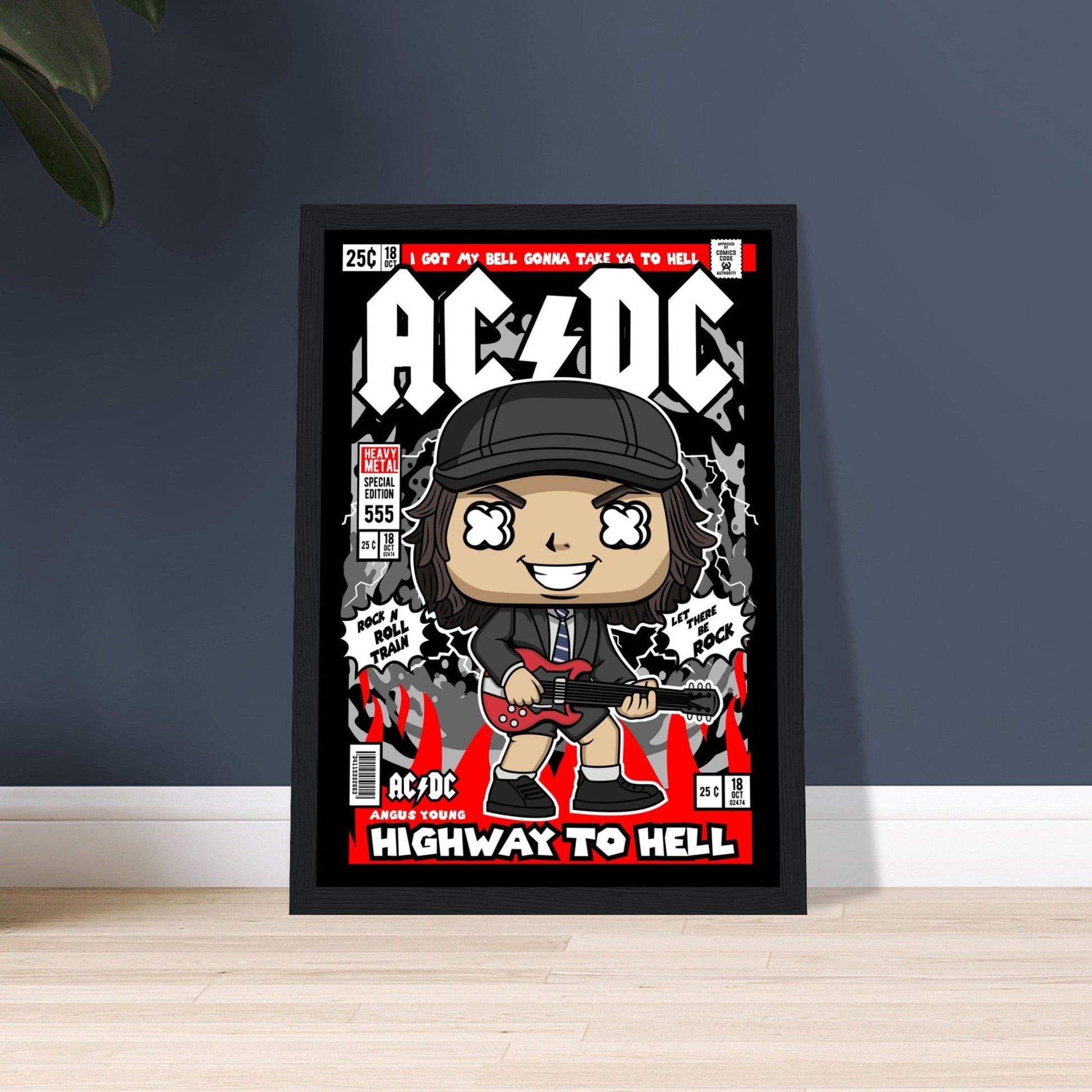 ACDC Character Framed Print Canvas Prints in Accrington Number Plates Accrington IntelliPix