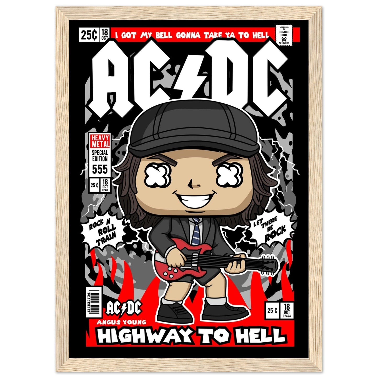 ACDC Character Framed Print Canvas Prints in Accrington Number Plates Accrington IntelliPix