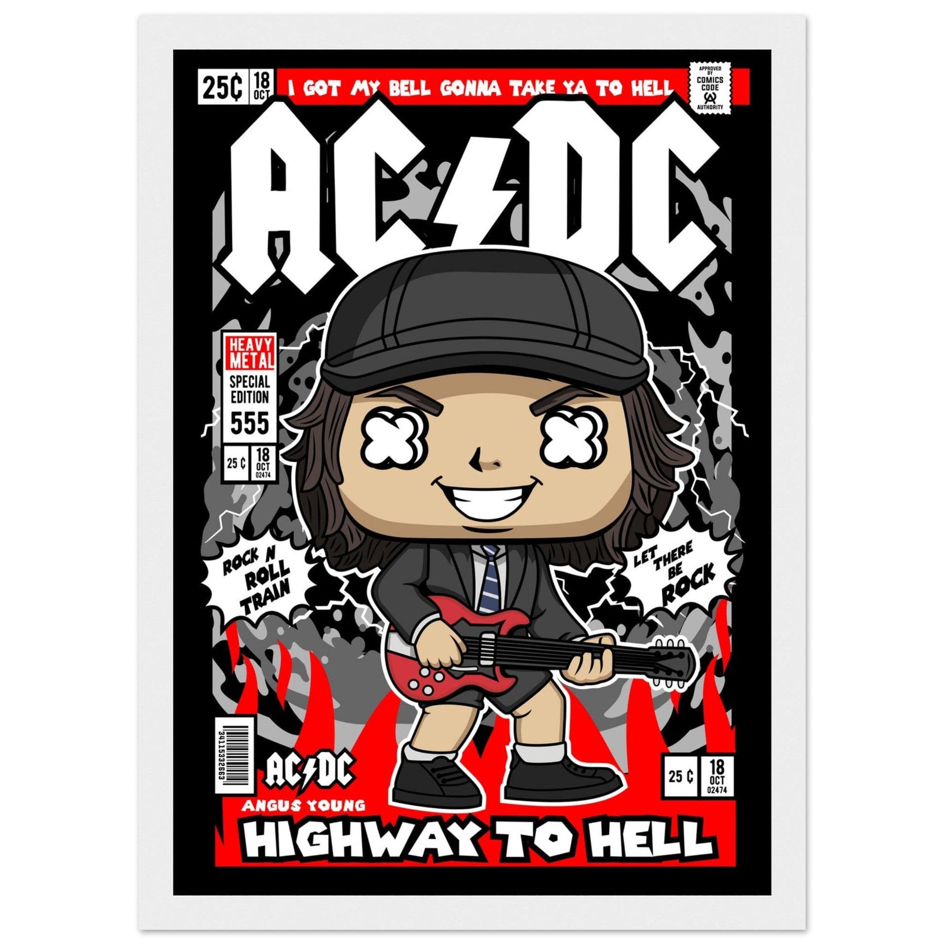 ACDC Character Framed Print Canvas Prints in Accrington Number Plates Accrington IntelliPix