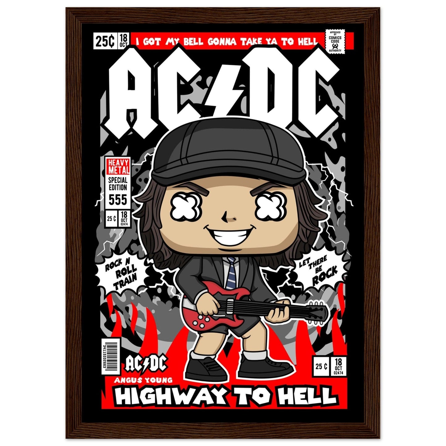 ACDC Character Framed Print Canvas Prints in Accrington Number Plates Accrington IntelliPix