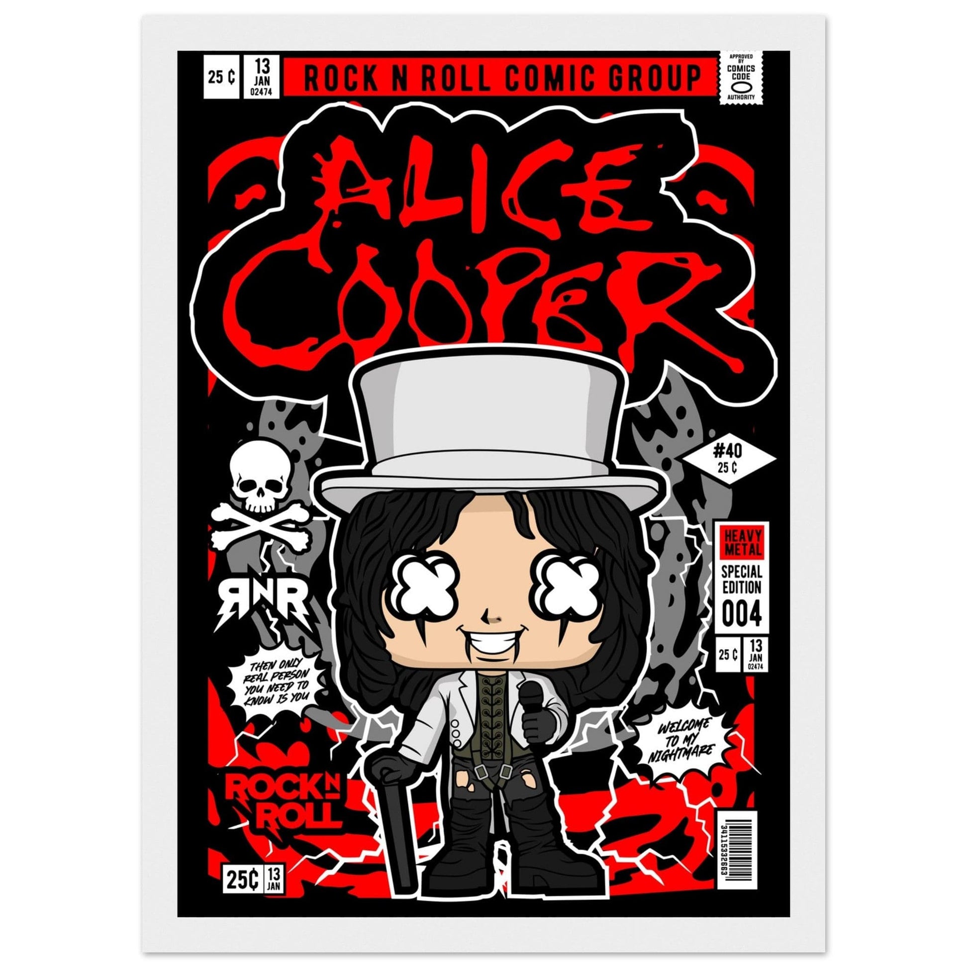 Alice Cooper Character Framed Print Canvas Prints in Accrington Number Plates Accrington IntelliPix