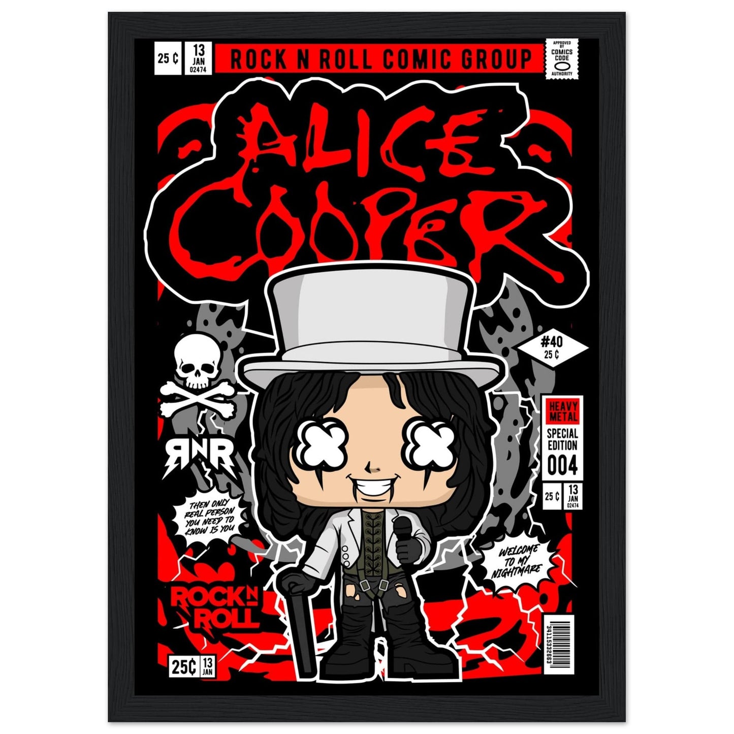 Alice Cooper Character Framed Print Canvas Prints in Accrington Number Plates Accrington IntelliPix